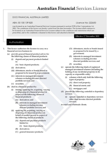 Australian license